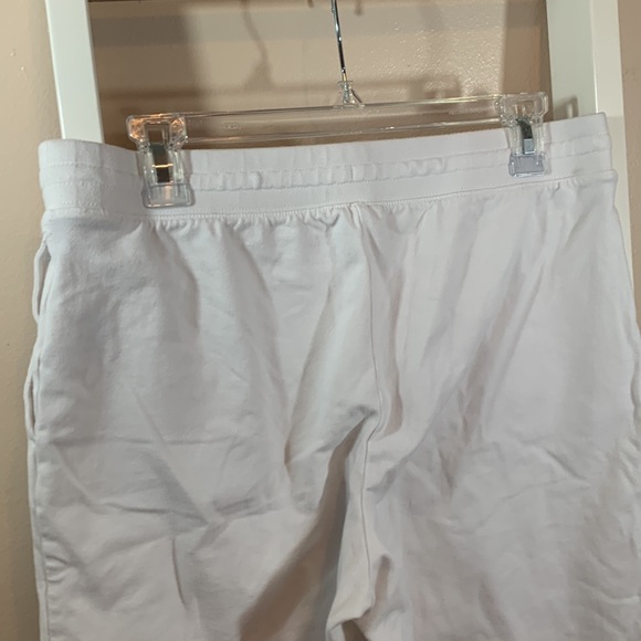 Karen Scott White Cotton Sport Pull On Drawstring/Elastic Shorts - Picture 5 of 7